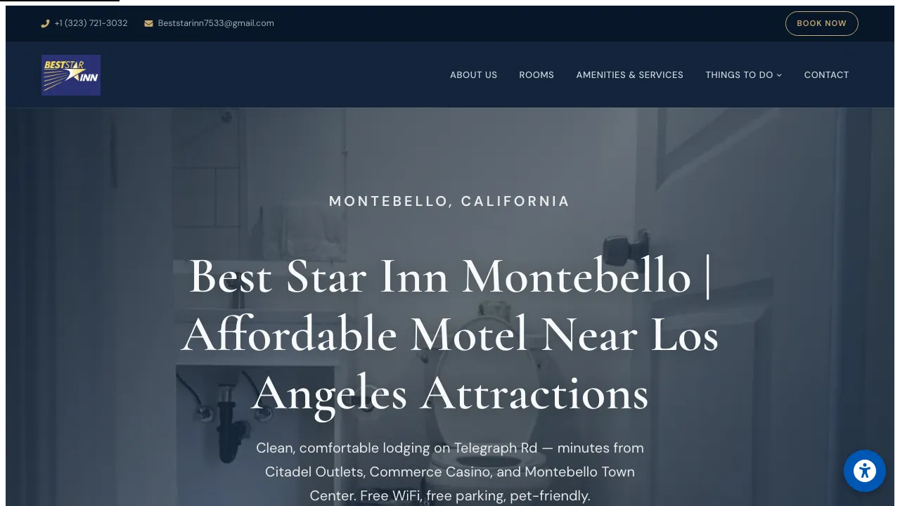 Best Star Inn Montebello website screenshot