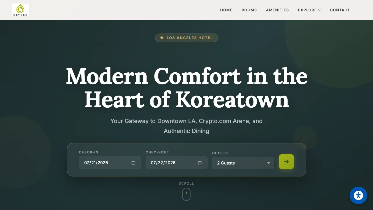 Olyver Hotel website