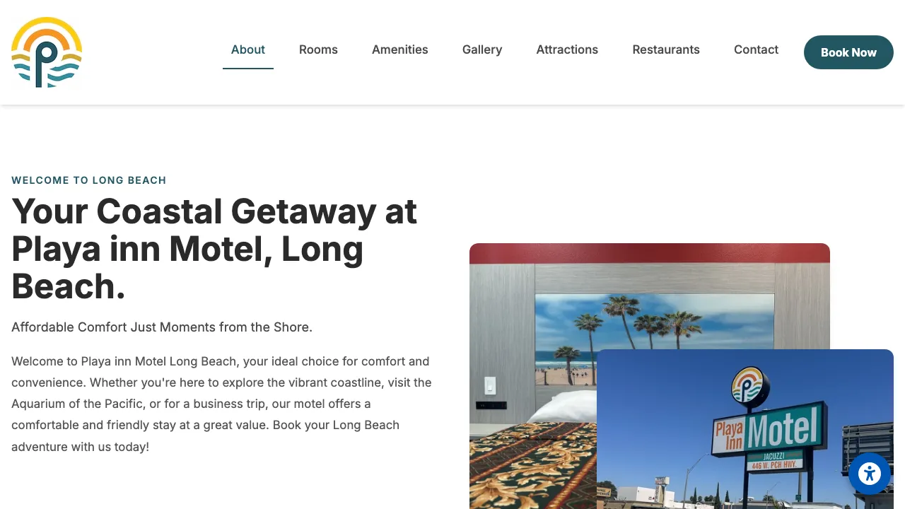 Playa Inn Motel Long Beach website screenshot