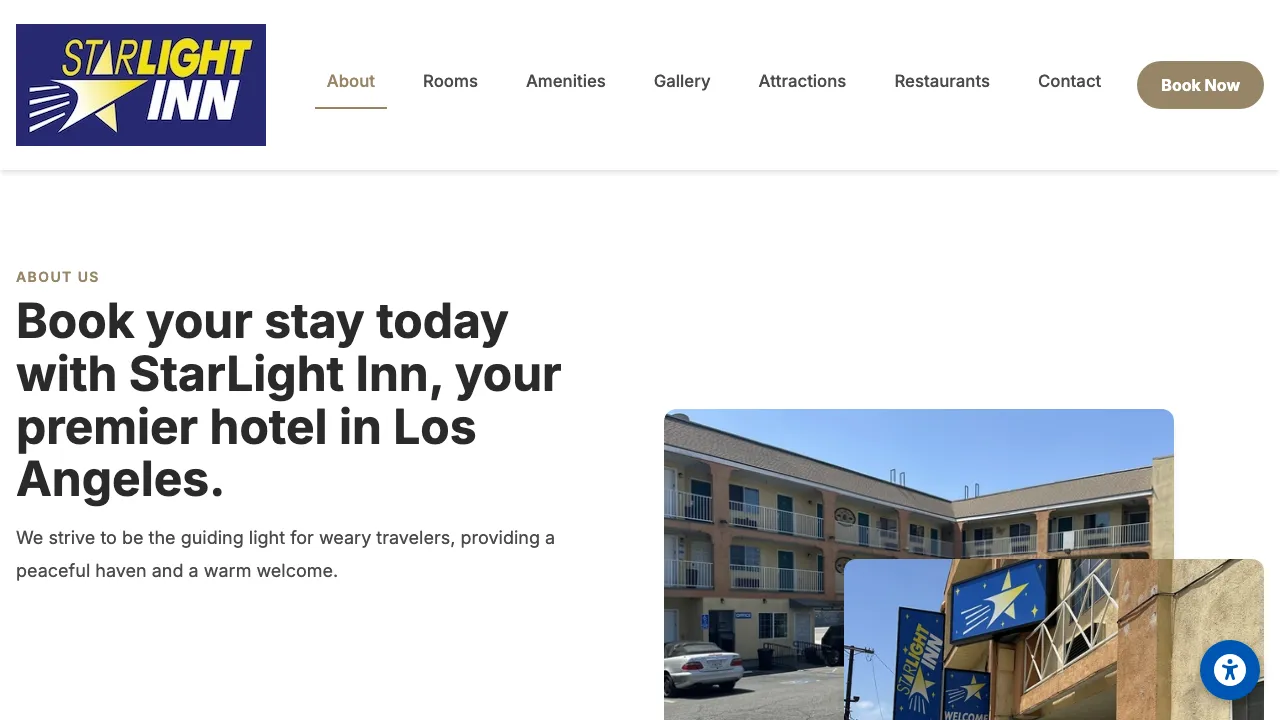 Star Light Inn Los Angeles website screenshot